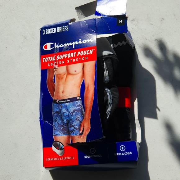 Boxer Briefs with Support Pouch ☆ Medium ☆ Champion ☆ NWT ☆ 3 pair ☆☆☆ - Picture 1 of 14